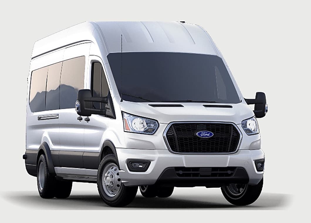 Electric Ford Transit guest shuttle